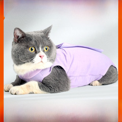 跨境熱款四季貓咪手術服防舔斷奶服魔術貼貓咪絕育服貓貓產後衣服