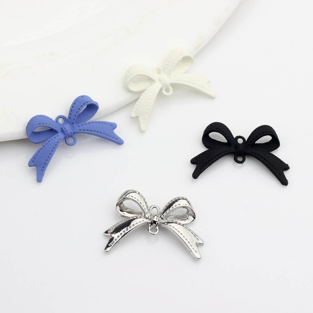 10 PCS/Package Alloy Bow Knot Pendant Simple Style display picture 4