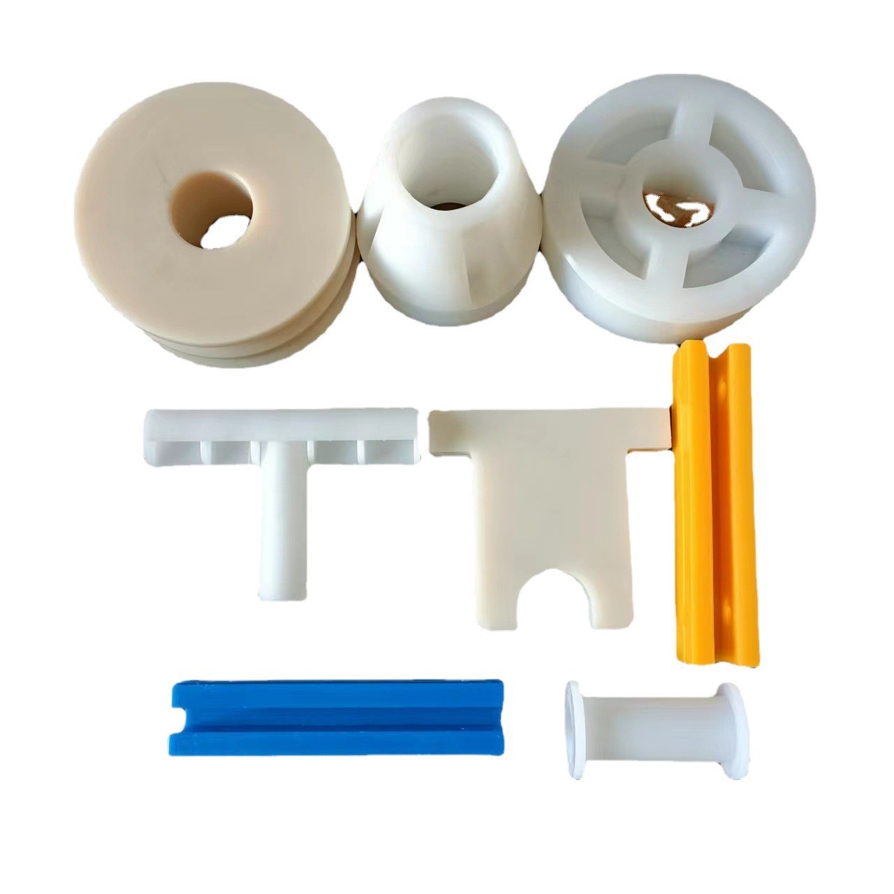 Processed Nylon Parts, Nylon Gaskets, Skateboard Bushings, Slider Pads, Nylon Shaped Parts, Nylon Processing Parts