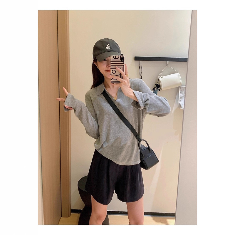 KS93老钱私服！凉感天丝亚麻polo领松弛防晒罩衫夏季透气上衣|undefined