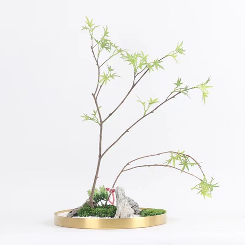 Metal craft plate tray sandbox plant pot landscape base green plant floral dish micro landscape indoor pot metal pot