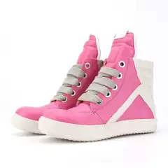 Women's Chunky High-Top Casual Sneakers with Thick Laces