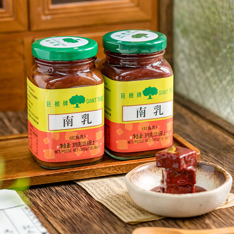 巨樹牌広東南乳300g南乳紅腐乳紅方豆腐乳腐乳汁料理味付け食用漬け|undefined