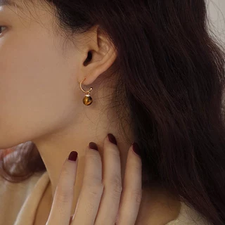 小红书同款高级感复古耳坠珍珠耳环女小众设计麻花耳饰一件代发