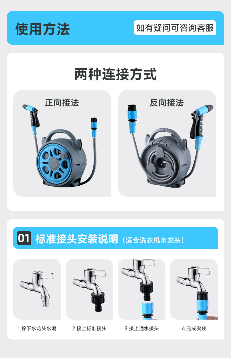 Water Hose, Garden Hose, Watering Gun, Garden Washing Hose, Car Washing High-Pressure Water Gun, Spray Nozzle, Vegetable Watering, Household Watering, Gardening