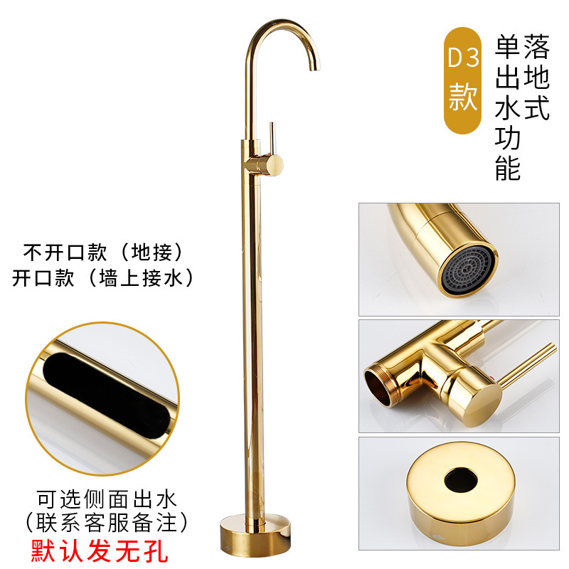 Shangyu cobre caliente y frío tipo de piso bañera grifo lado del cilindro vertical de madera barril pedestal cuenca pared tipo de conexión negro pistola gris