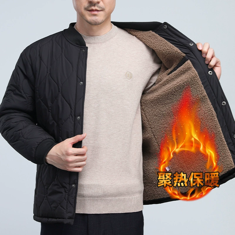 Зимняя бархатная толстая мужская хлопчатобумажная куртка