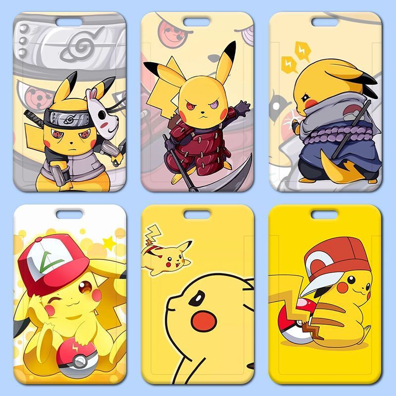 Baokemeng Pikachu Card Set Campus Card Student Meal Card Access Control Bus Card Protective Set Work Permit Name Card Set