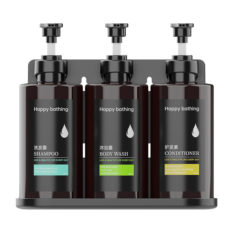 No Punching Wall-Mounted Hotel Bathroom Kitchen Soap Dispenser Hand Soap Shower Gel Shampoo Push-Type Soap Dispenser