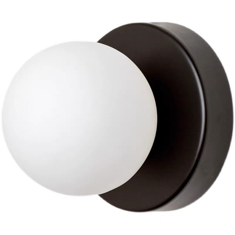 lámpara de pared esférica de vidrio medieval moderna minimalista lámpara de pared de fondo de dormitorio escalera nórdica minimalista pasillo lámpara de pasillo image 6