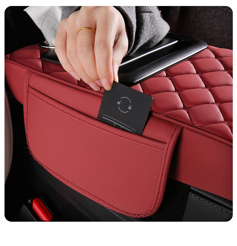 Car tissue box advanced sense armrest box booster pad water cup holder multifunctional central armrest pad car storage