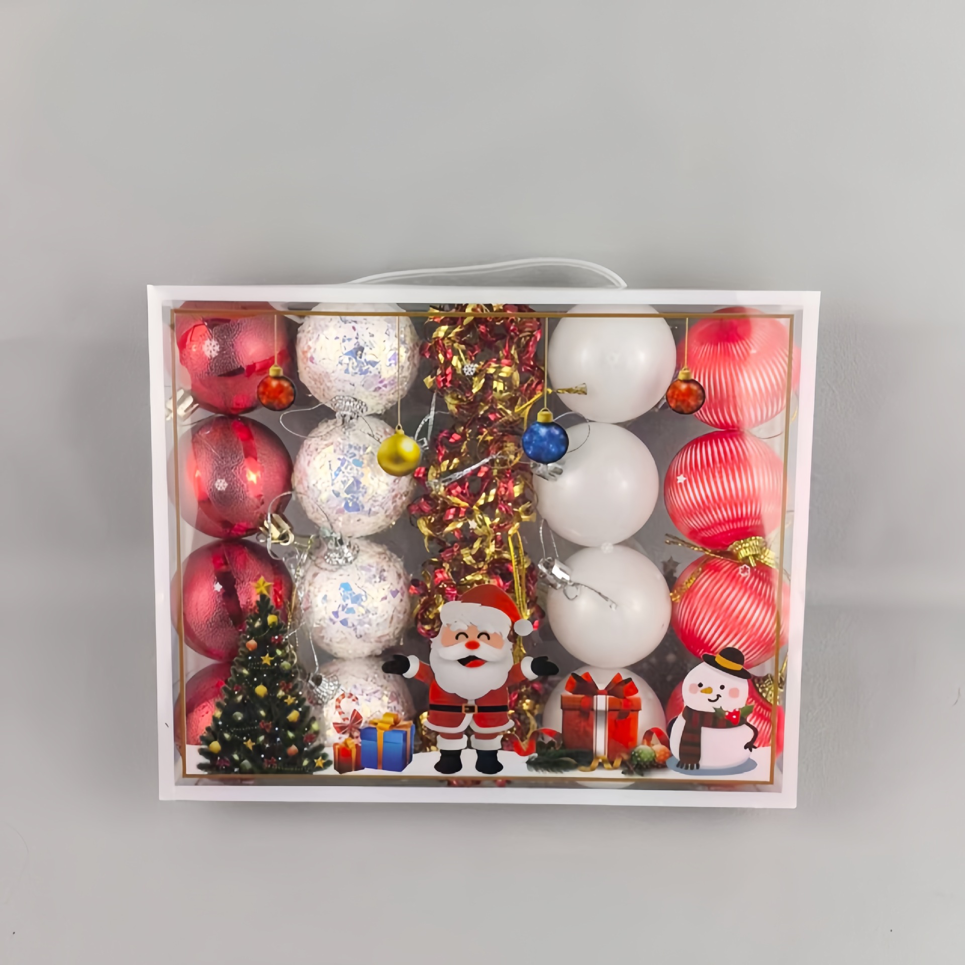 Nuevos Adornos navideños transfronterizos cuelgan bolas navideñas juego de bolas navideñas colgante de árboles de Navidad caja de regalo bolas navideñas q image 11