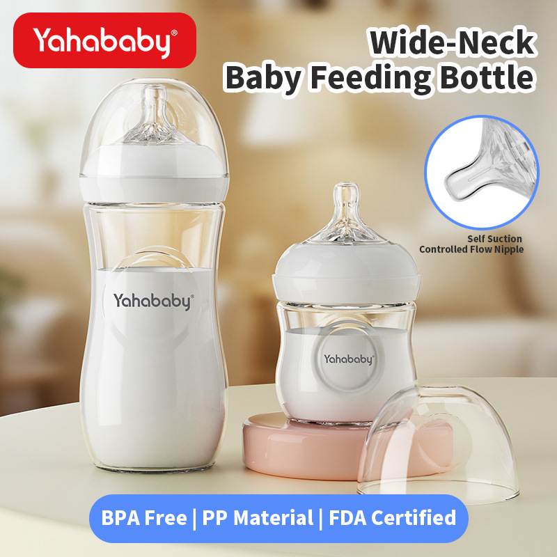 Yahababy55 Caliber Baby Bottle Wide Diameter Anti-Flatulence Newborn Baby 0-6 Months Bottle