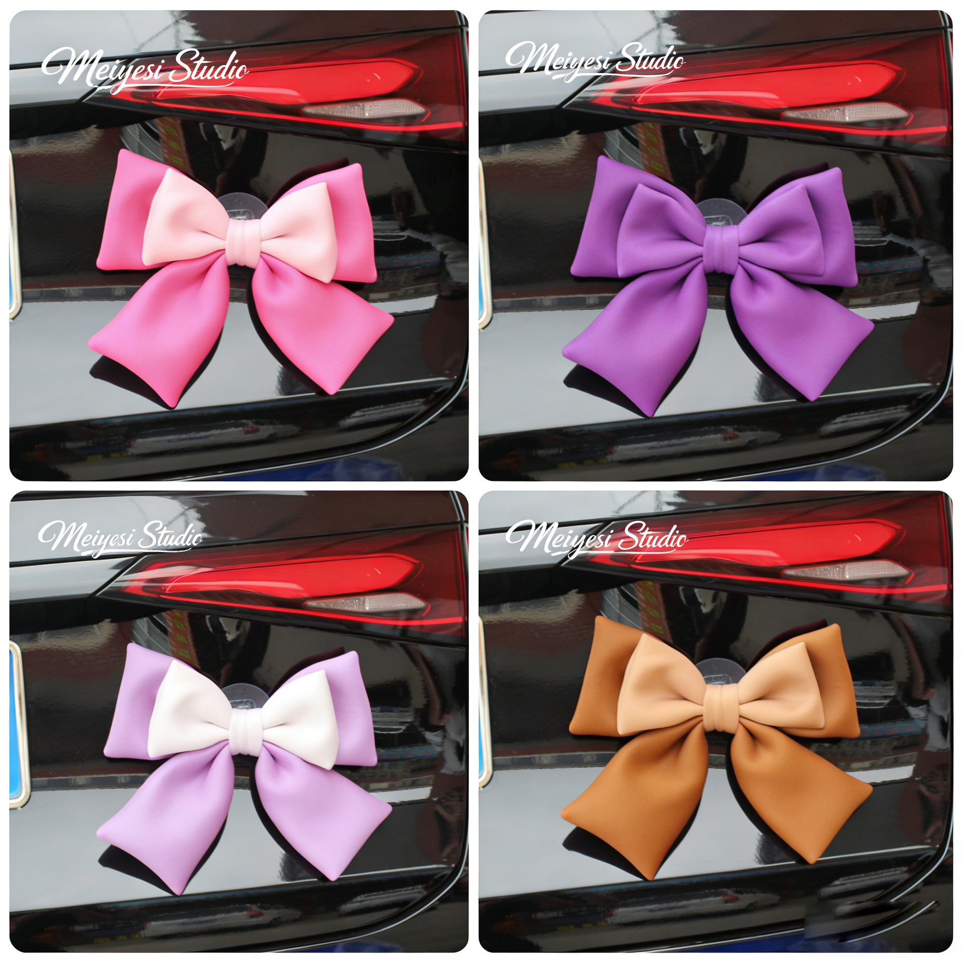 Auto pegatinas de automóviles arco decoración baúl motocicleta eléctrica colgante accesorios de cola muñeca muñeca