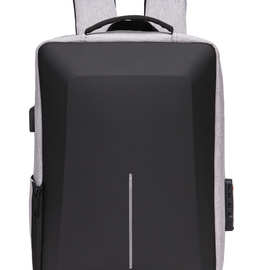 新款男士电脑背包 商务大容量双肩包 多功能出差旅行学生书包