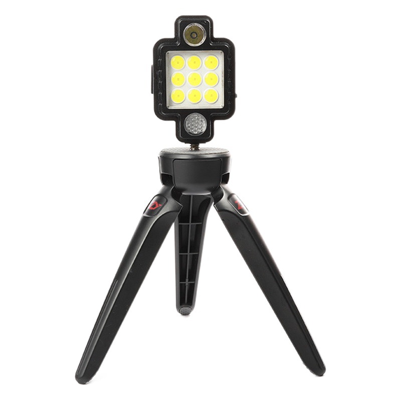 Nuevo transfronterizo al aire libre fuerte luz LED faro al aire libre luz de conducción USB carga noche luz brillante aleación de aluminio cabeza