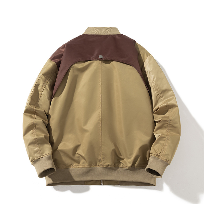 Men's Clothing men's jacket casual loose thickened baseball jacket men's trendy brand cotton coat_voghion.com