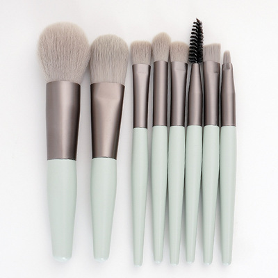 Transfronterizo 8 mini cepillo de maquillaje conjunto de cepillo de sombra de ojos blanqueador de polvo de pintura portátil herramientas de maquillaje de pelo suave