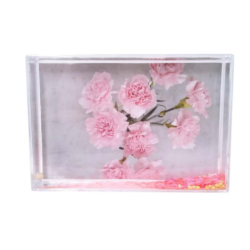 Cartoon Fantasy Unicorn Cute Little Girl Children's Day Gift Valentine's Day Gift Pink Flowing Water Quicksand Photo Frame