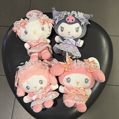女仆萝莉小羊库洛米美乐蒂猫咪挂件饰件毛绒公仔少女心包珠链挂饰