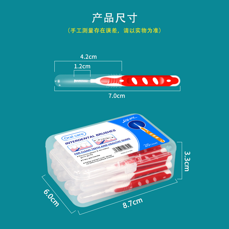 Cepillo Interdental Ortodóncico Set de 20 Limpieza Oral