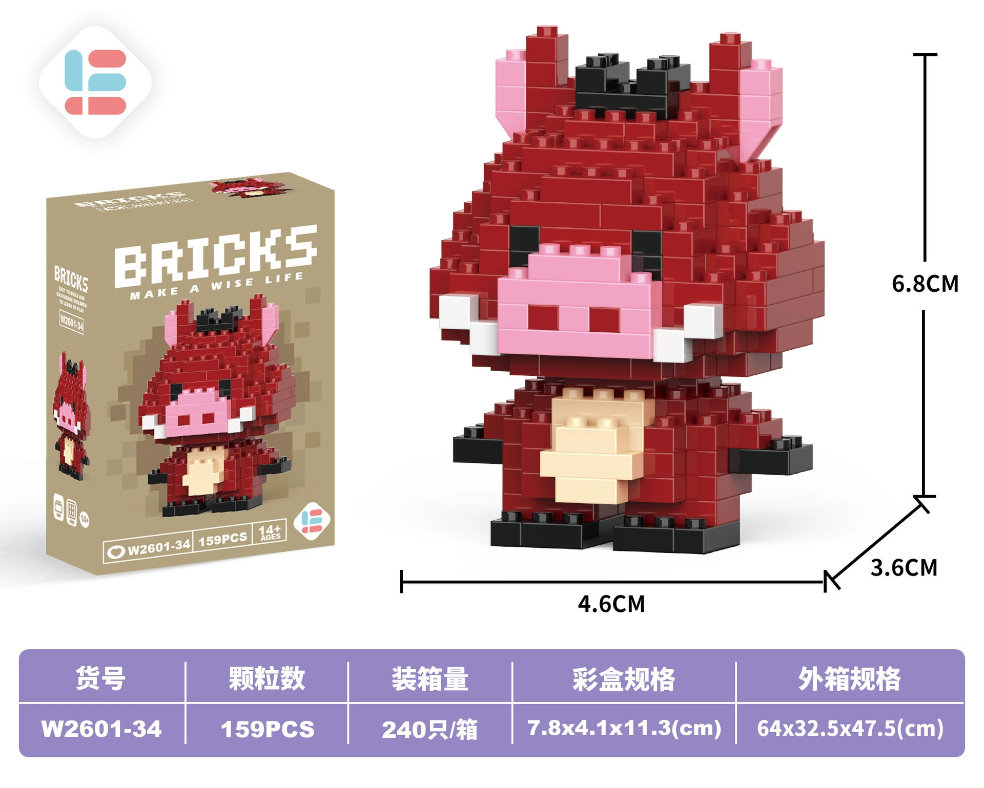 Lego, constructor, cartoon doll, toy, small particles, Birthday gift