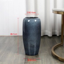 景德镇陶瓷落地复古水培高花瓶手工插花大号大口径艺术感摆件家用