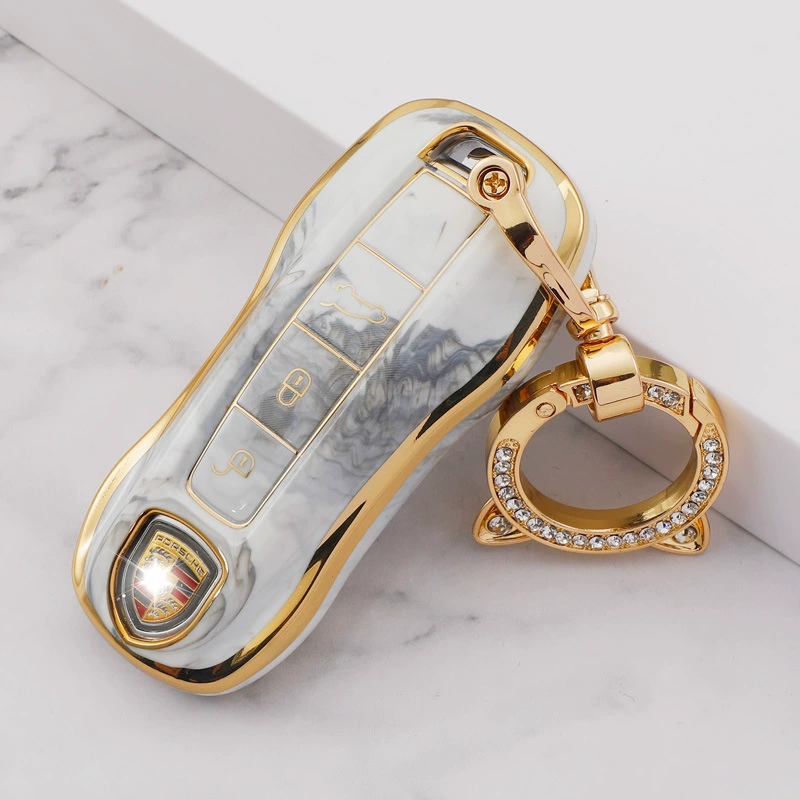 Чехол для ключей от автомобиля Porsche подходит для чехла для ключей Bayan Palmela Cayenne из мягкой резины TPU
