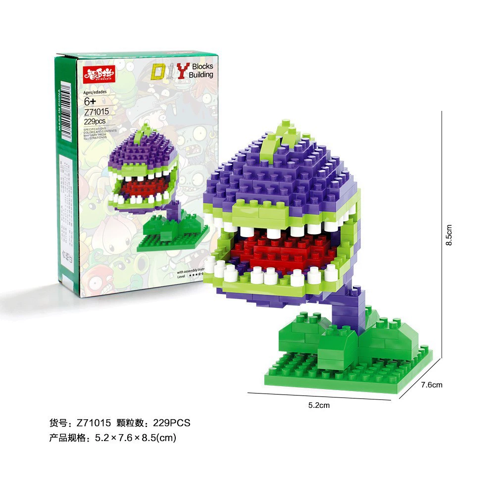 Конструктор (совместим с Лего) Plants vs. Zombies — мини-кирпичики, 400–1000+ шт., подарочная игрушка