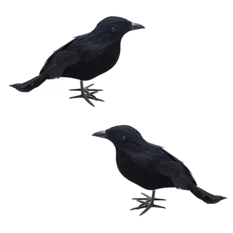 Bubble 绒 Crows Black Map Black Simulation Crow Sacrifice Halloween Decoration Private Private Propero Manufacturer Direct Conferry