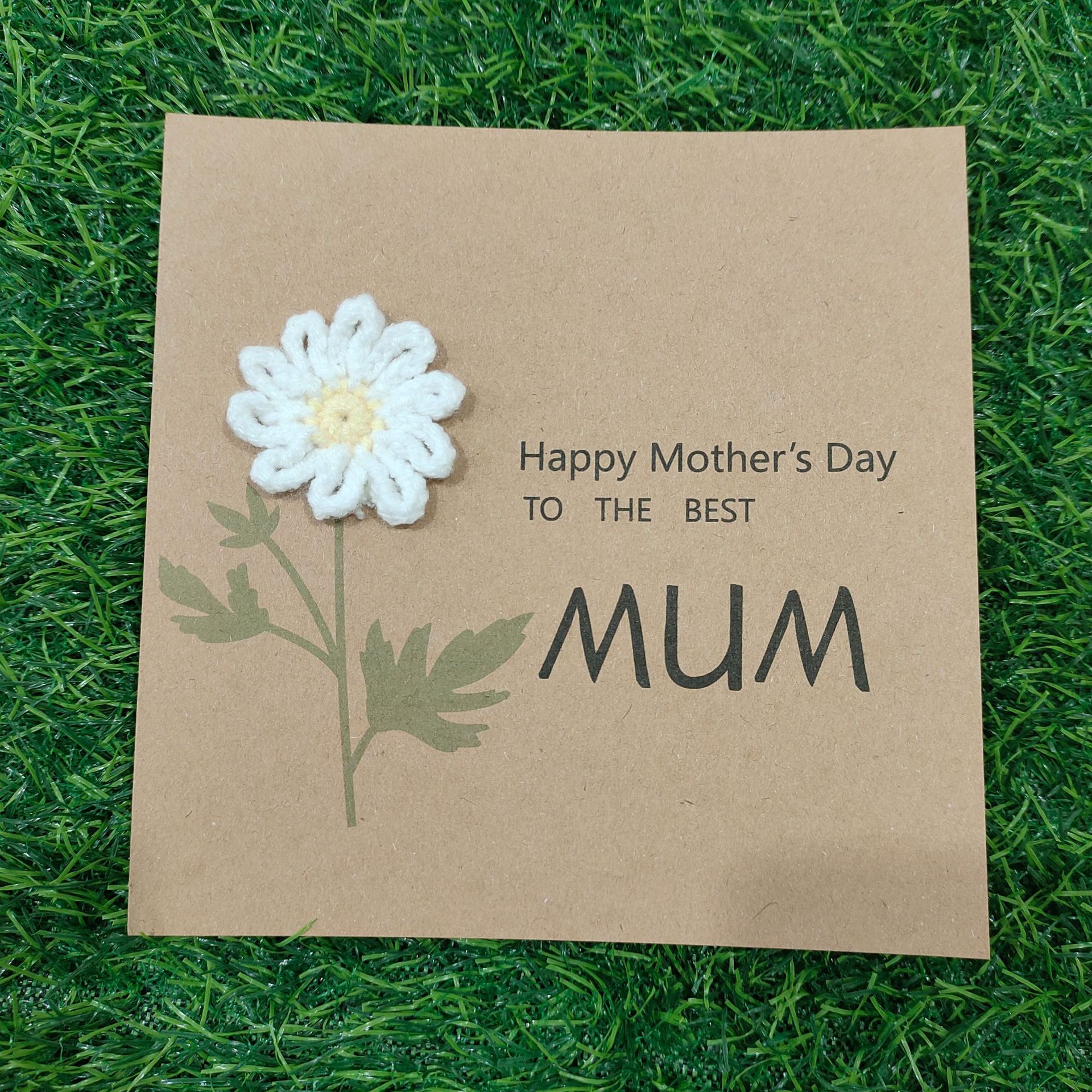 완성된 축하 카드】어버이날 축하 카드 흰색 꽃