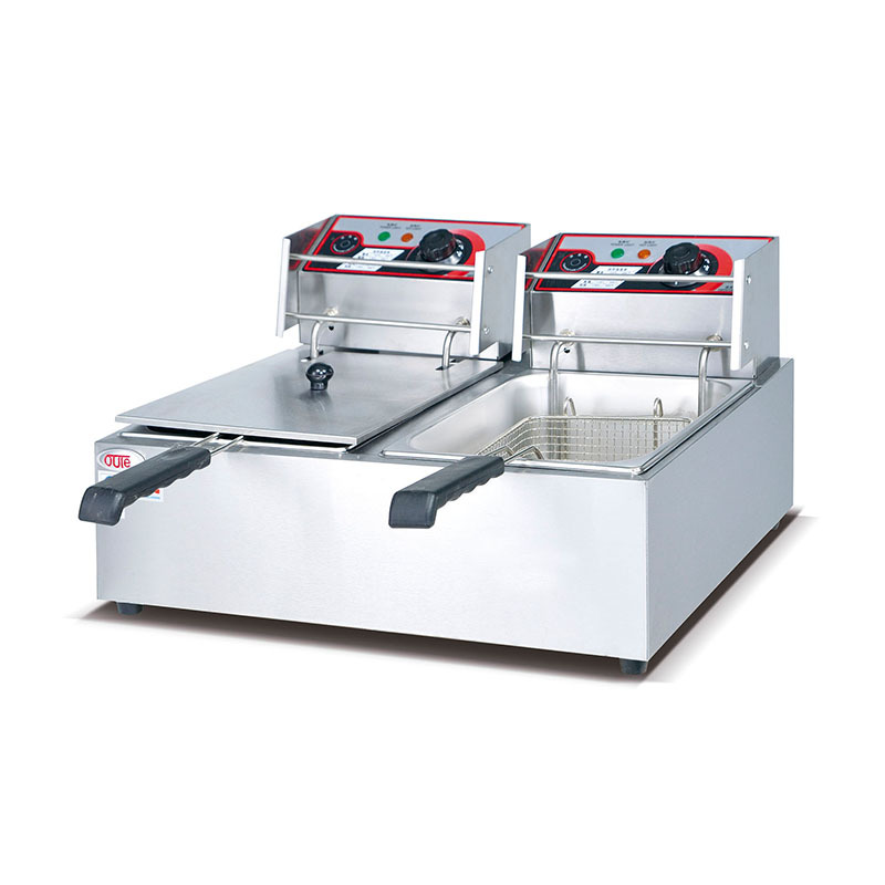 欧特台式双缸双筛炸炉OT-82油炸锅/电炸锅/炸薯条机厂家直销