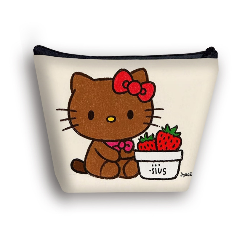 黑皮HelloKitty化妆包印花儿童洗漱包旅行女生简约收纳包包包批发|undefined