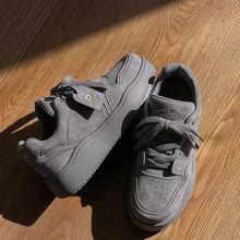雪兰黛高街复古格雷灰色板鞋2025秋冬新款厚底百搭休闲运动德训鞋