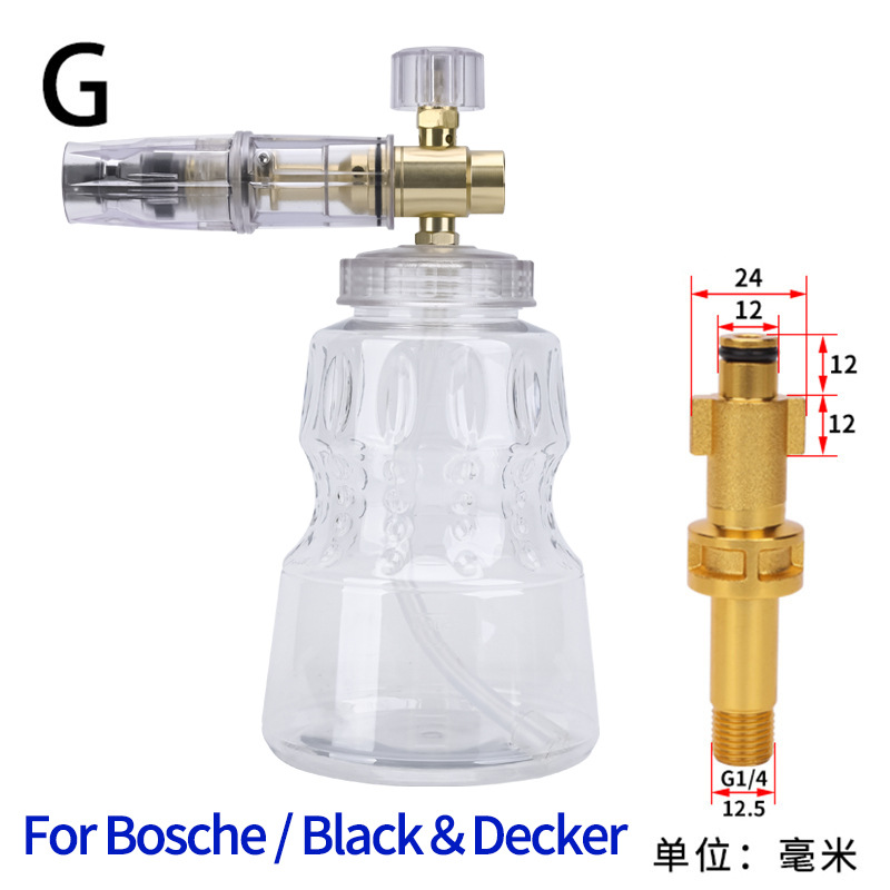 Comercio exterior transfronterizo exportación máquina de limpieza de alta presión espuma pulverización boquilla pulverización pistola pulverización lavador de automóviles gran boca aluminio aluminio coppa kettle image 13