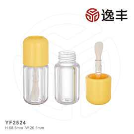 小巧透明厚壁大刷杆唇彩管唇釉管嘴唇护理液瓶逸丰包材工厂可定制