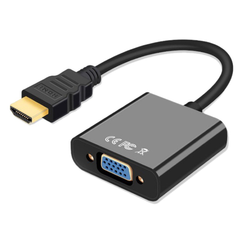 HD HDMI a VGA Adaptador convertidor de conector con banda de audio para la computadora HDMI a VGA soporte HDCP