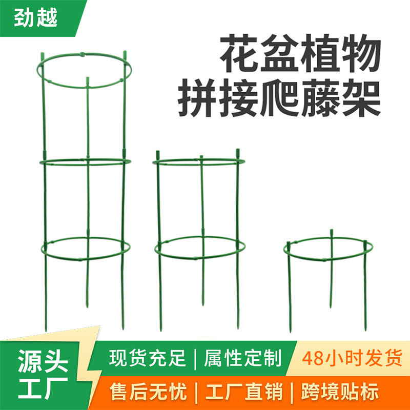 Soporte de Plástico para Plantas, Anillo de Soporte para Flores, Varilla de Soporte para Plantas de Interior, Soporte para Flores de Balcón, Estructura para Plantas Trepadoras, Venta al por Mayor image 3