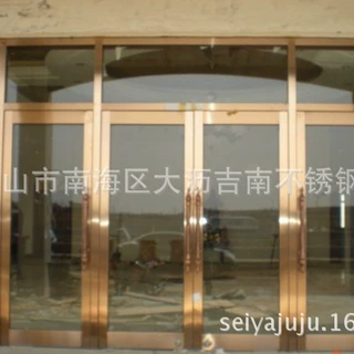 佛山吉南不锈钢门厂家制造304不锈钢地弹门