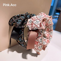 早春原版髮飾～小紅書推薦抽象印花蝴蝶結雙層大版發卡百搭外出女