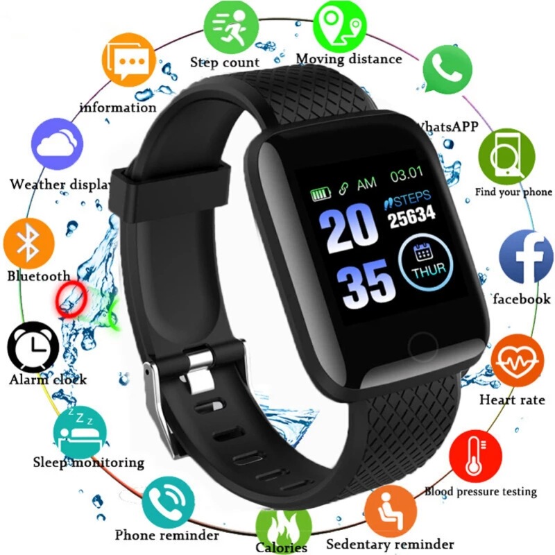 116Plus Smart Bracelet Message Reminder Color Screen Sports D18S D20 Y68 Smart Bracelet Dropshipping