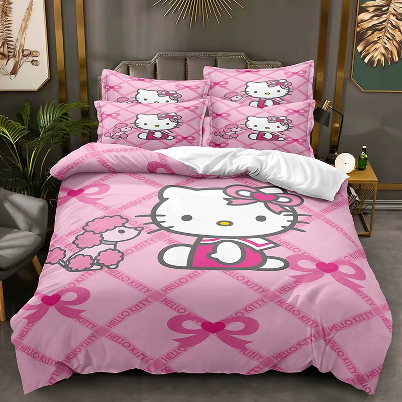 Постельное бельё Hello Kitty, наволочка, комплект, Amazon, 3D, набор из 3 предметов