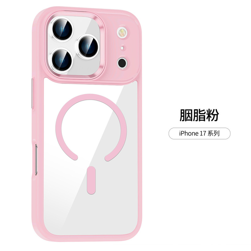iPhone17air 携帯電話ケース Magsafe 磁気吸引 Apple 16 ゴールドシールド透明 15ProMax 保護ケースに適しています|undefined