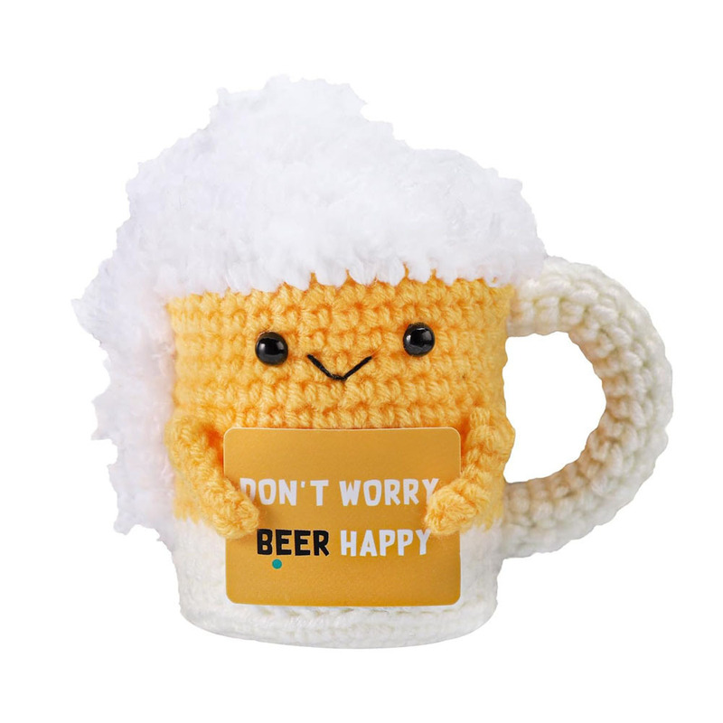 跨境手工钩织啤酒咖啡杯能量可爱Positive Crochet Cup友谊杯茶杯|undefined