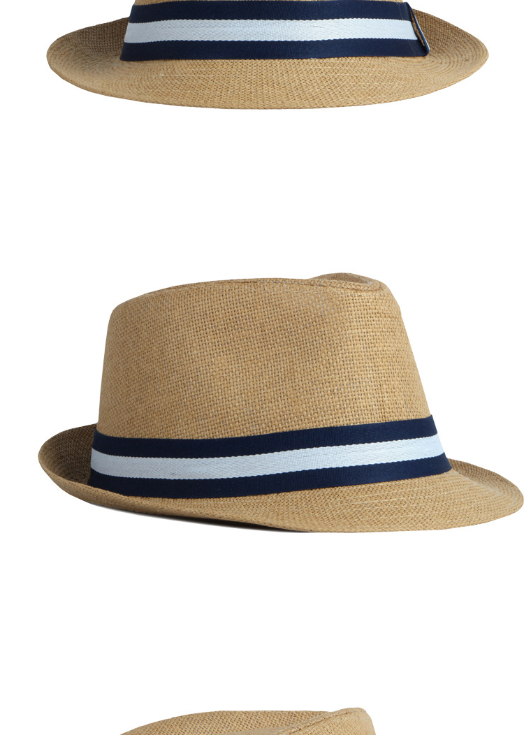 Men's Simple Style Classic Style Solid Color Crimping Straw Hat display picture 3