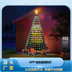 スマートなクリスマスの木の明かりの幻の色の点は皮の線の明かりを制御します。