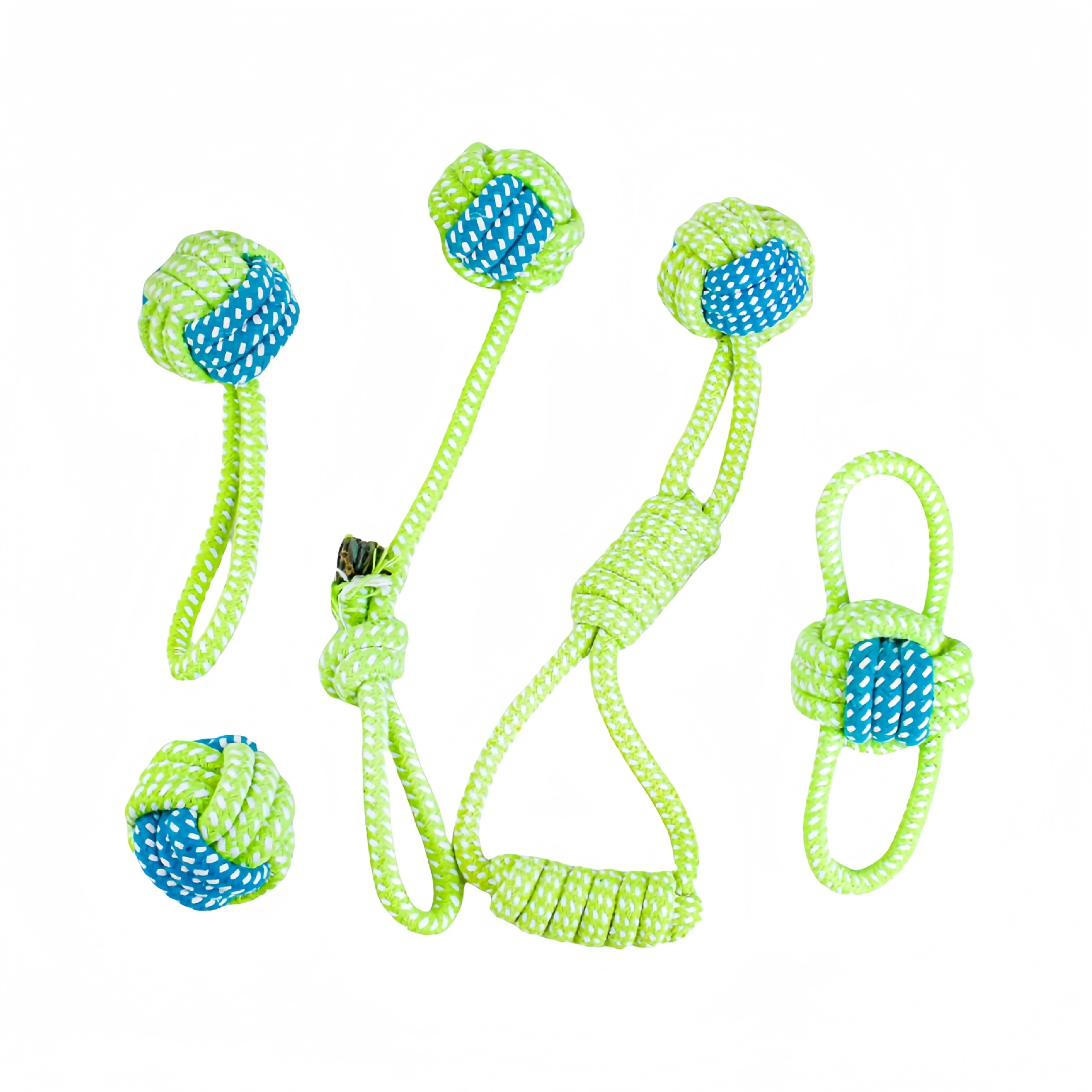 Los fabricantes suministran cuerda de algodón para mascotas juguete perro traje de juguete perro molar Limpieza de dientes cuerda de algodón resistente cuerda a mordeduras de perro juguete