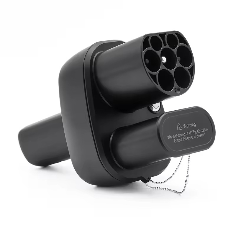 CCS2转Tesla直流交流2合1欧标转特斯拉快充充电转接头高阻燃材质