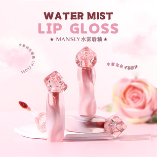 Mansly Water Mist Lip Glaze Velvet Matte Lipstick Is Not Easy to Stick to the Cup and Can Be Layered with Elegant and Plain Makeup. Douyin Recommends It for Women