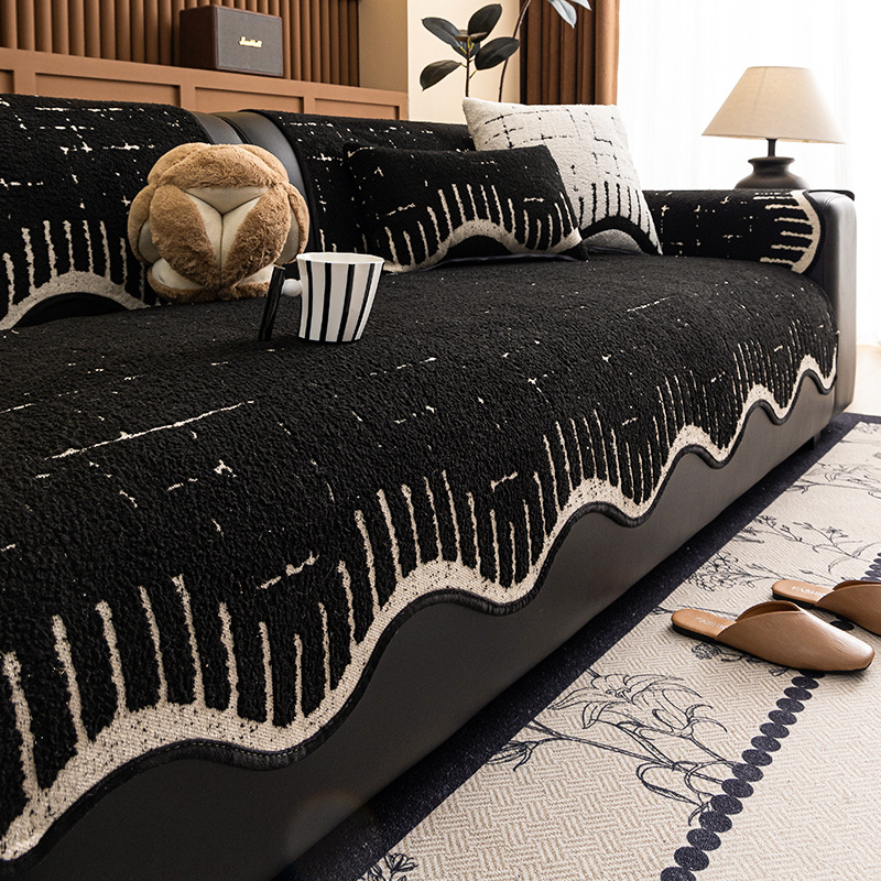 Cojín de sofá de forma especial otoño invierno nuevo cojín de sofá de cuero fijo tela de cojín de sofá antideslizante una toalla de sofá